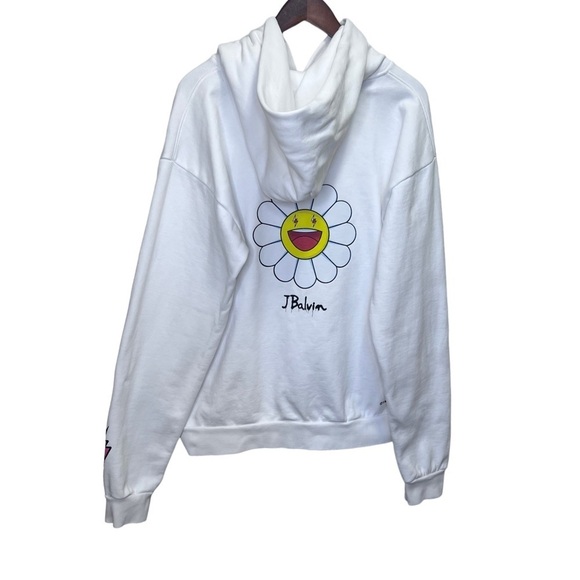 J Balvin × Takashi Murakami Flower Hoodie Size Medium - Picture 1 of 15